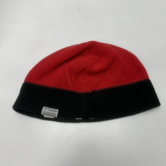 Columbia Beanie Hat Winter Cap Red Black Nebraska Canada Reversible Outdoors - Picture 14 of 16